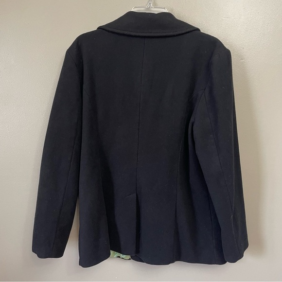 GAP Black Virgin Wool Blend Vintage Women’s Peacoat Size XL black Y2K - Picture 3 of 11